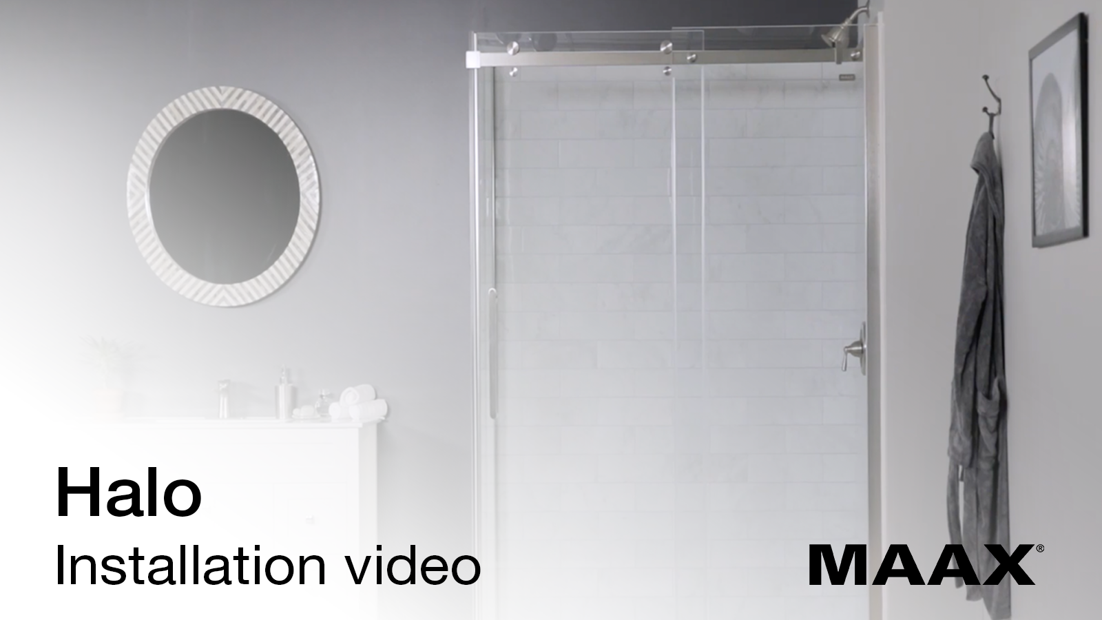 Halo Pro GS 56 ½-59 x 78 ¾ in. 8mm Sliding Shower Door for Alcove Installation with GlassShield® glass in Chrome - Plumbing Market