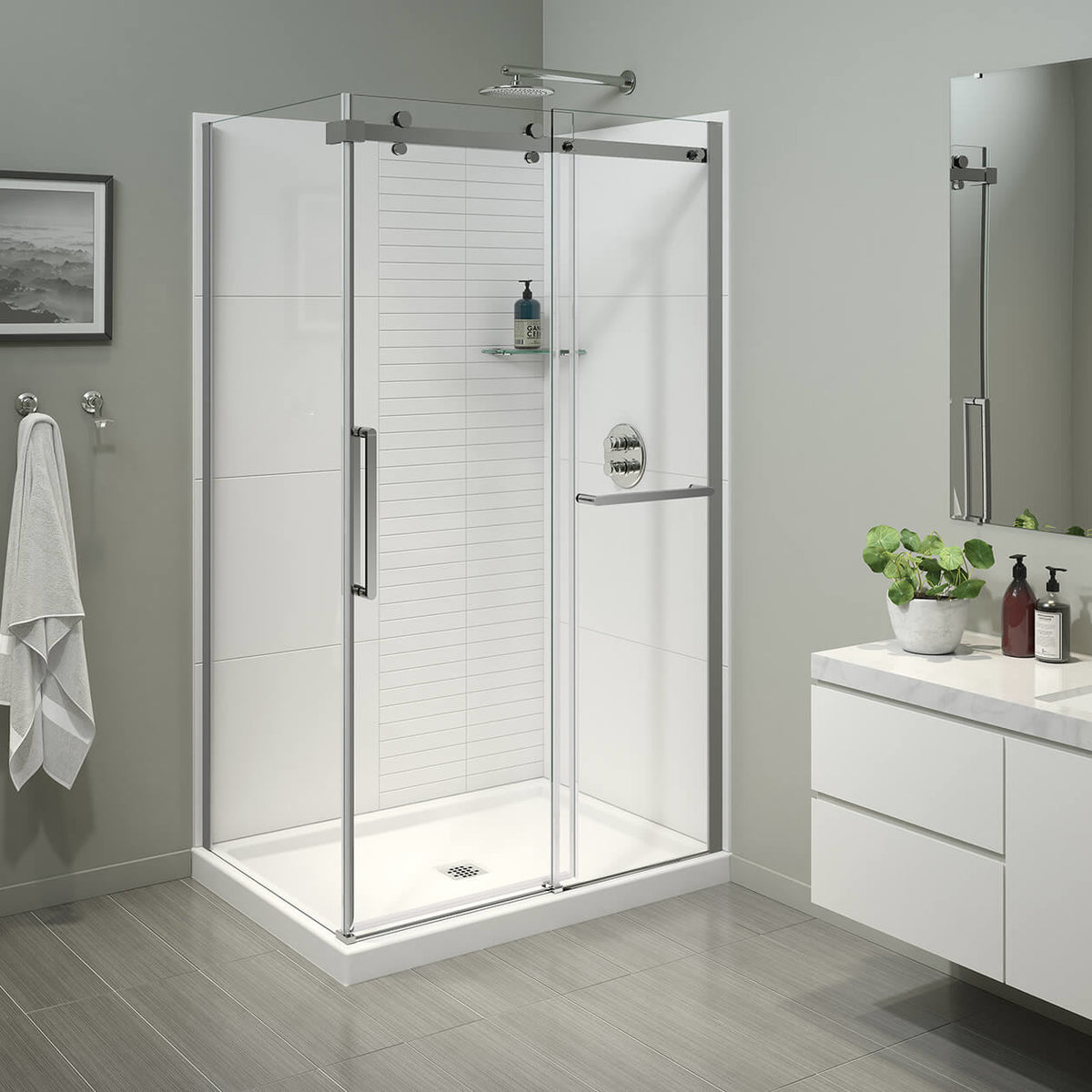 Maax Halo Pro 48 x 36 x 78 3/4 in 8mm Sliding Shower Door
