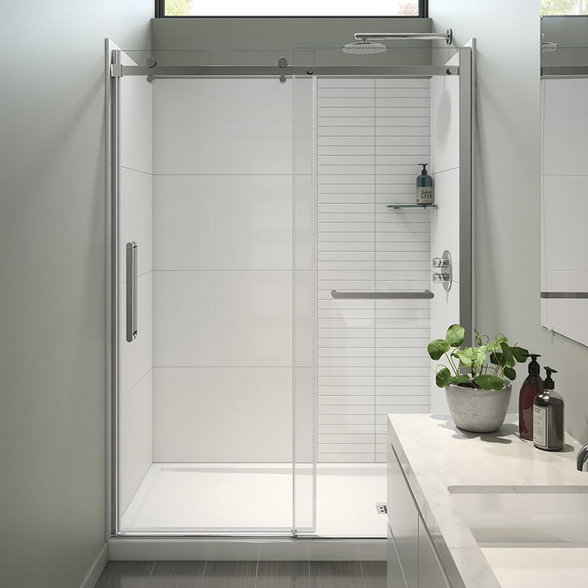 Maax Halo Pro 56 ½-59 x 78 ¾ in 8 mm Sliding Shower Door