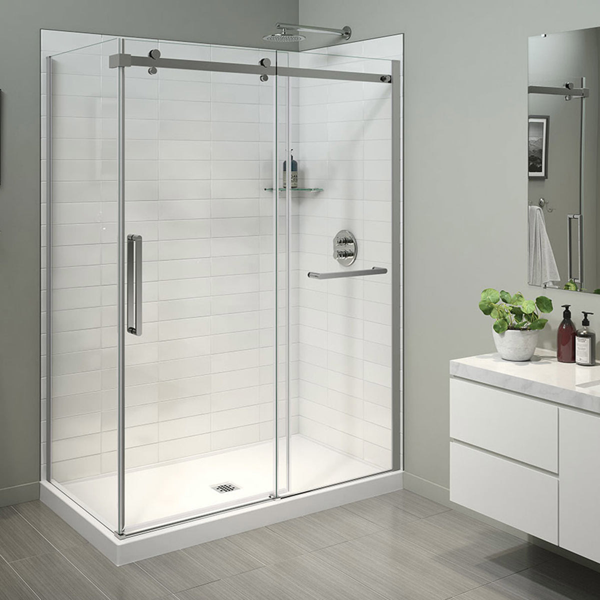 Maax Halo Pro 56 ½-59 x 78 ¾ in 8 mm Sliding Shower Door - image 5