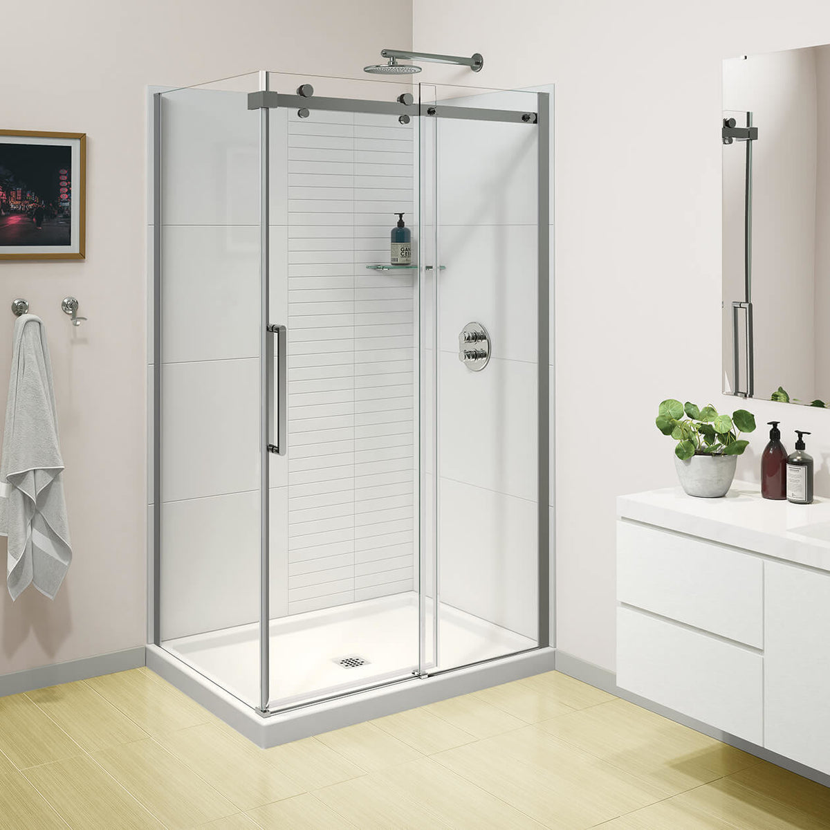 Maax Halo Pro GS 44 ½-47 x 78 ¾ in 8mm Sliding Shower Door for Alcove Installation - image 2