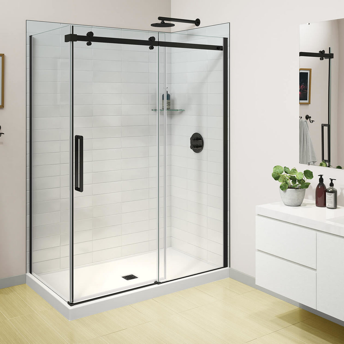 Maax Halo Pro GS 56 ½-59 x 78 ¾ in 8mm Sliding Shower Door for Alcove Installation - image 7