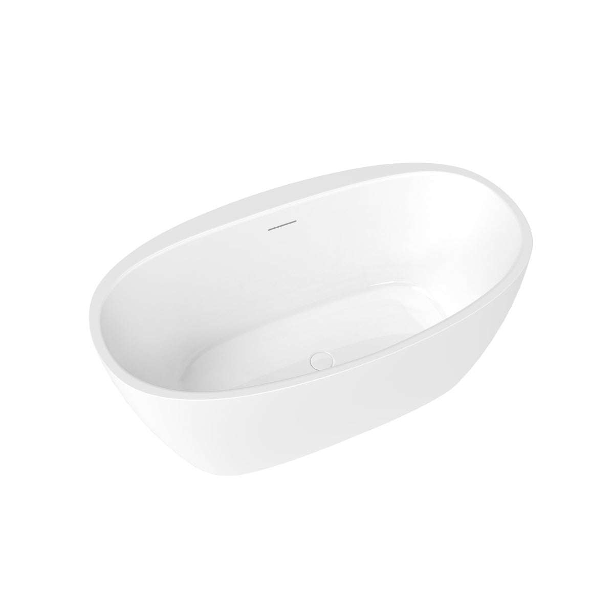 Maax Hatto 5932 Acrylic Freestanding Center Drain Bathtub in White - image 4