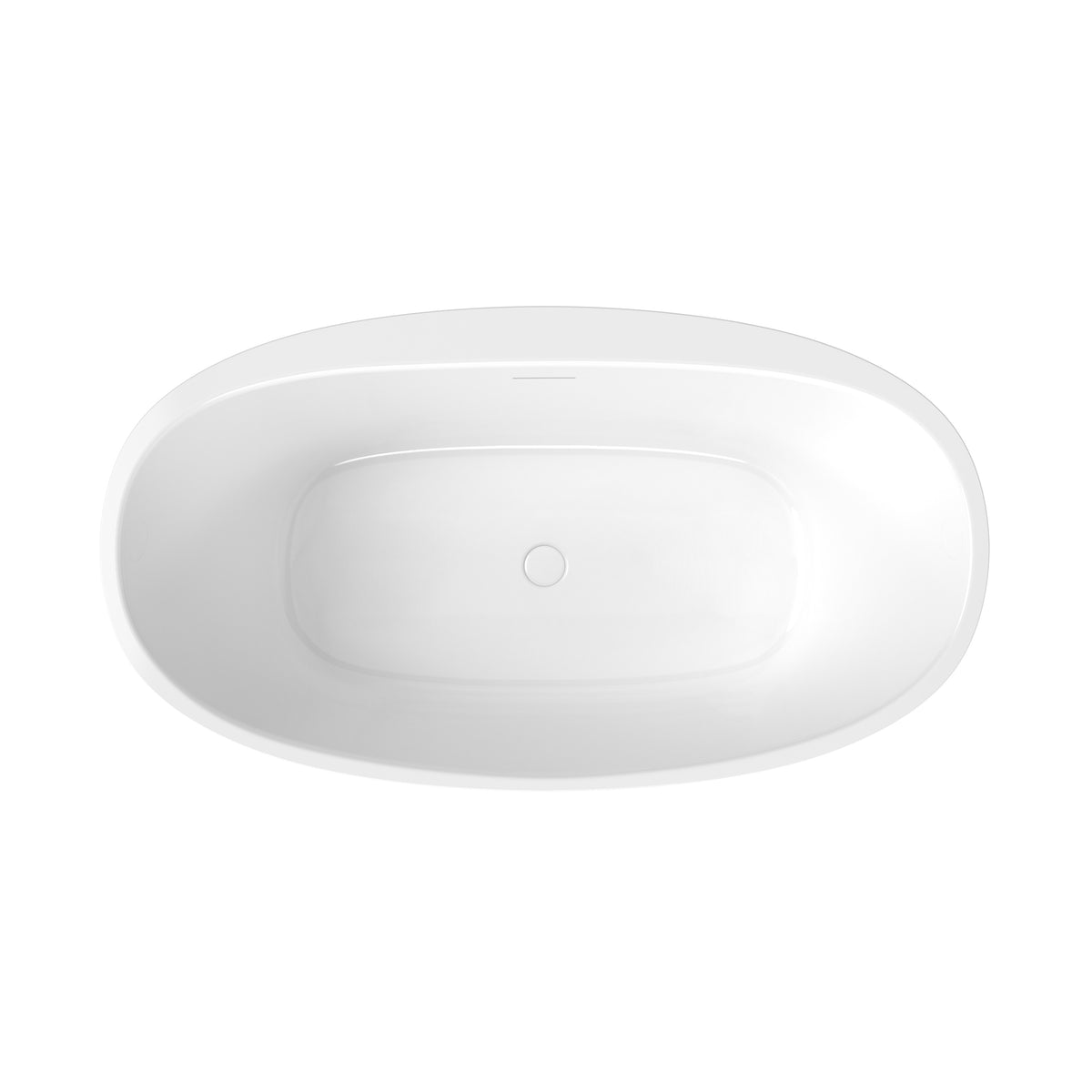 Maax Hatto 5932 Acrylic Freestanding Center Drain Bathtub in White - image 5
