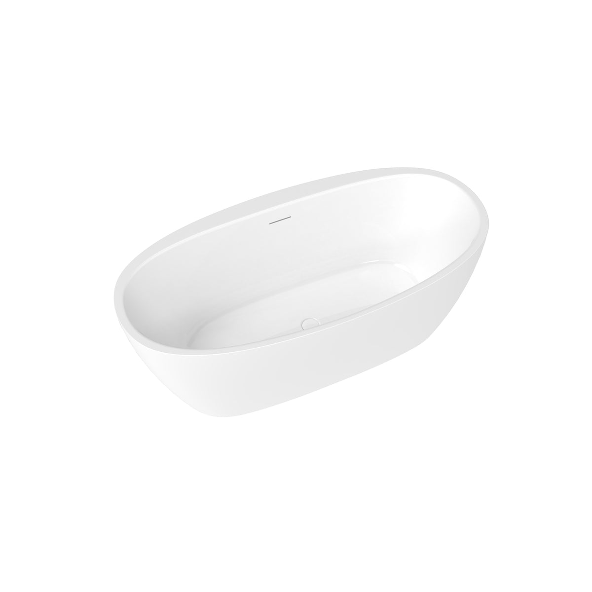 Maax Hatto 6732 Acrylic Freestanding Center Drain Bathtub in White - image 4