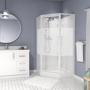 Maax Himalaya 38 x 38 Polystyrene Center Drain Shower Kit in White