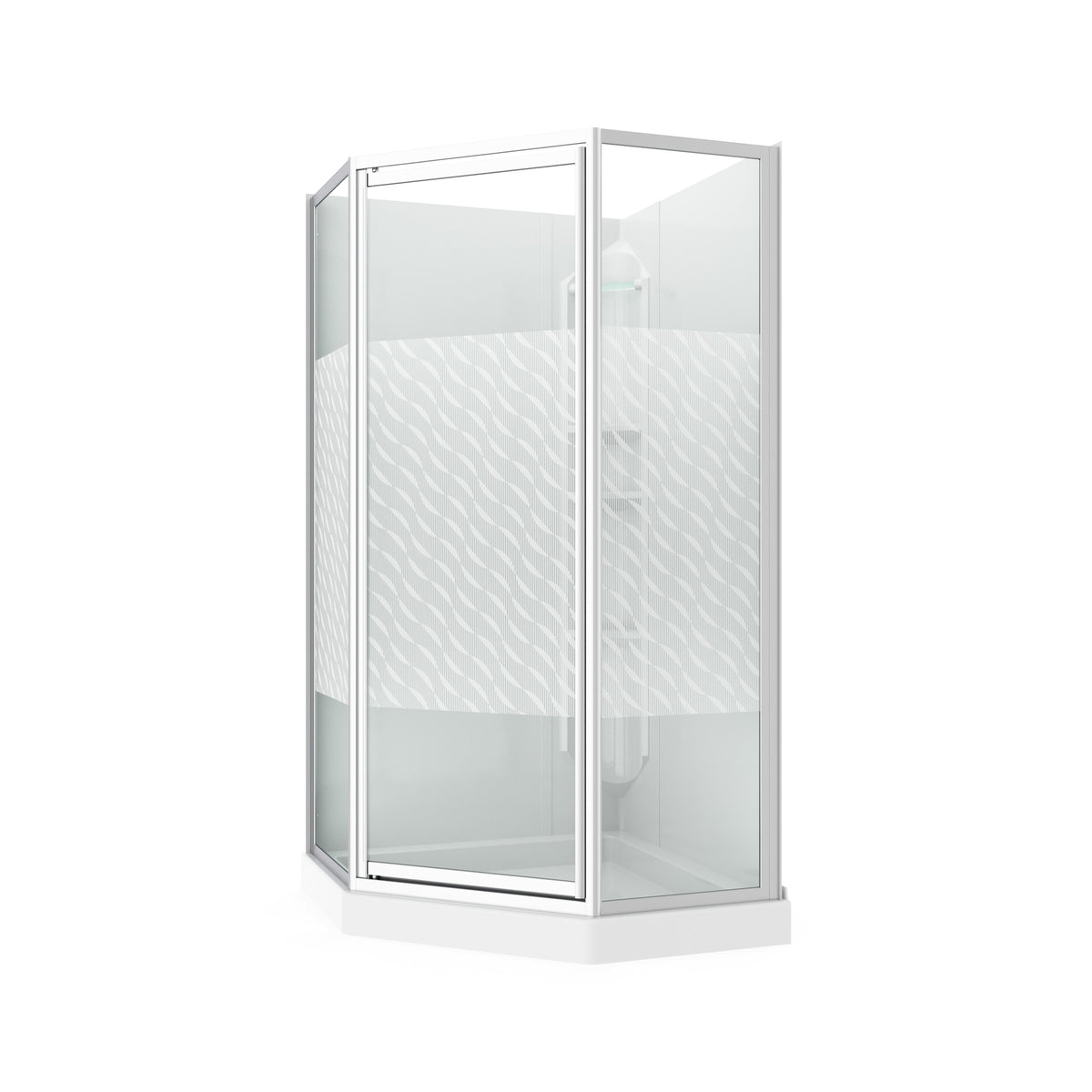 Maax Himalaya 38 x 38 Polystyrene Center Drain Shower Kit in White - image 9