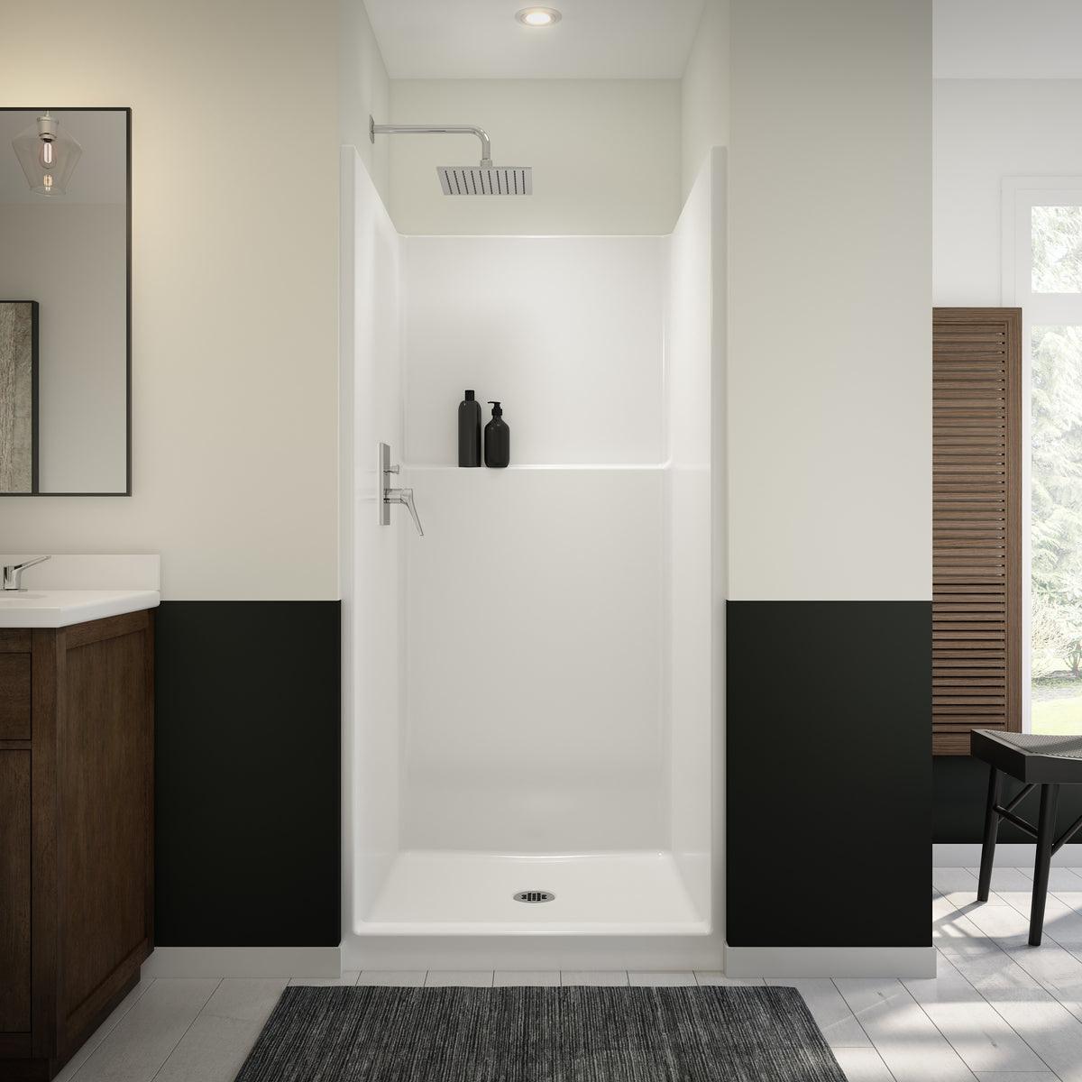 Maax Icon SH3636 Acrylx Alcove Center Drain One-Piece Shower in White - image 3