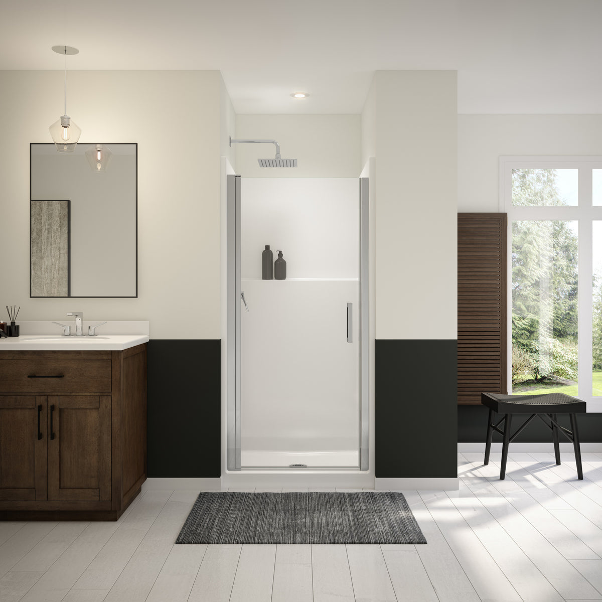 Maax Icon SH3636 Acrylx Alcove Center Drain One-Piece Shower in White - image 4