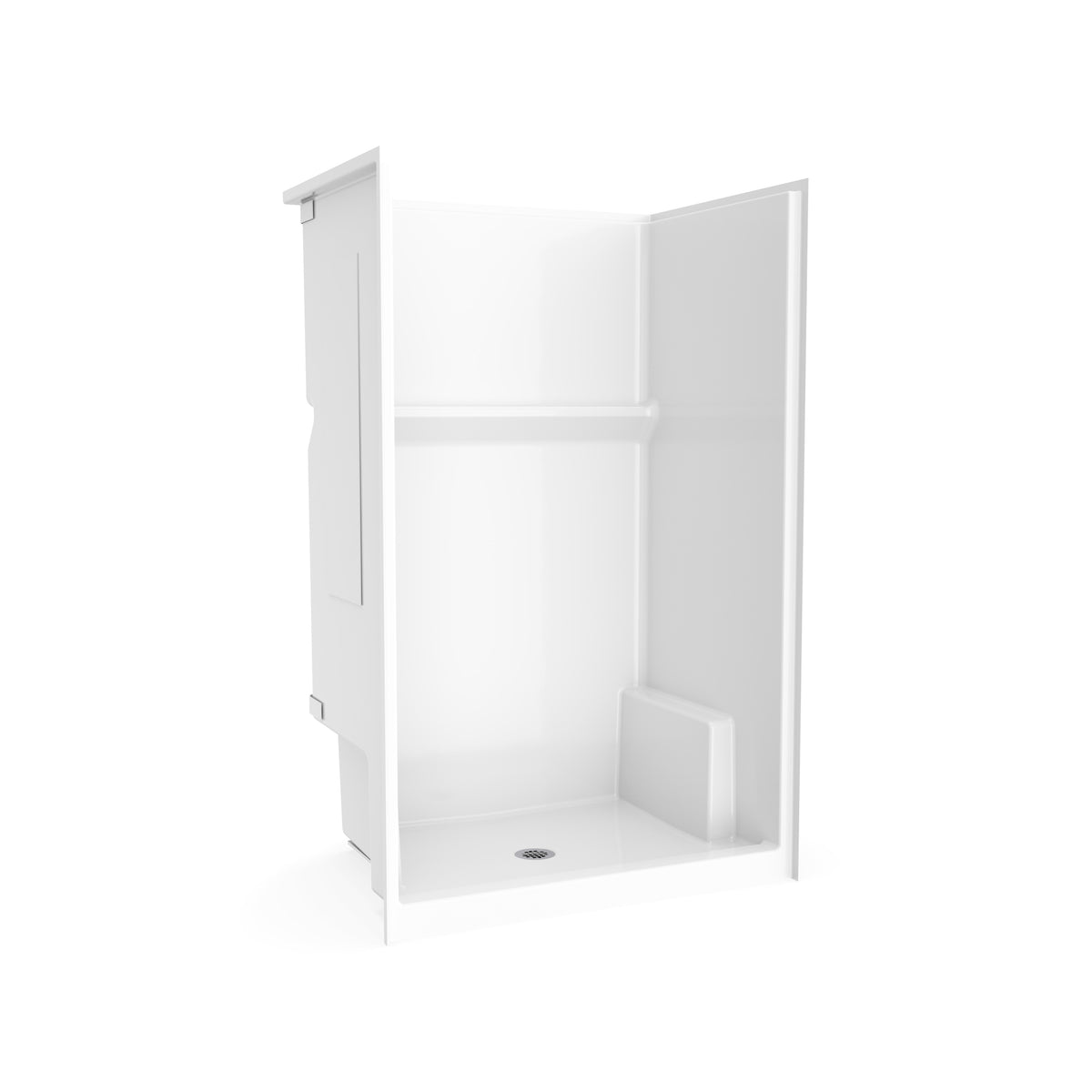 Maax Icon SH4834X AFR AcrylX Alcove Center Drain One-piece Shower in White - image 4