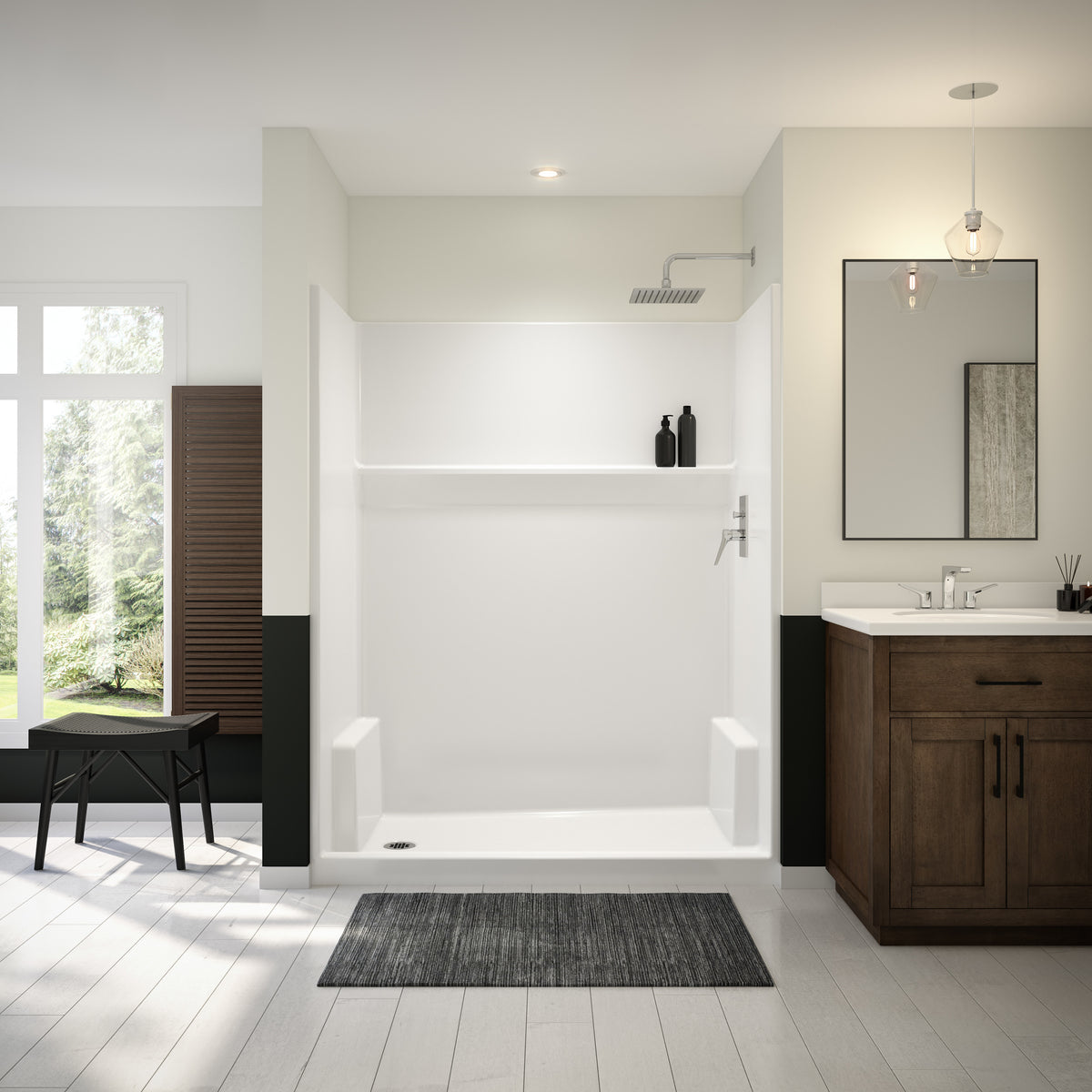 Maax Icon SH6030 Acrylx Alcove One-Piece Shower in White