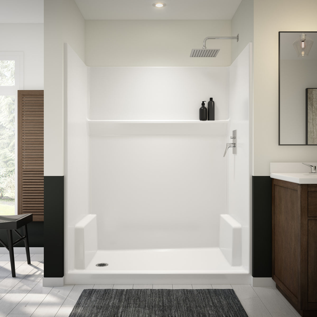 Maax Icon SH6032 Acrylx Alcove One-Piece Shower in White - image 3