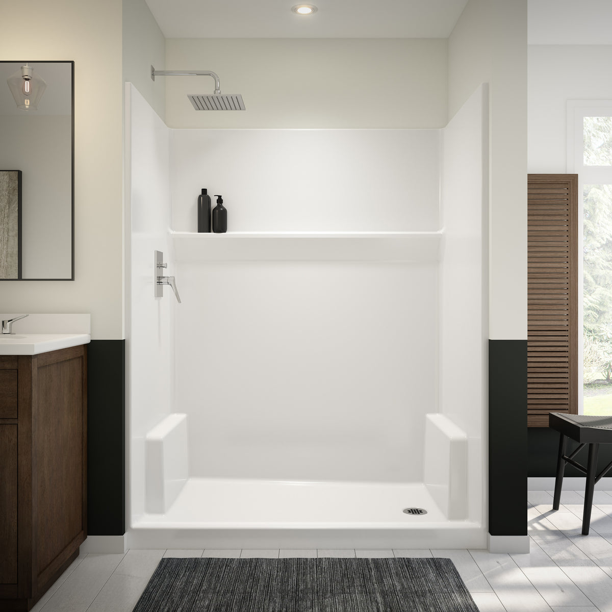 Maax Icon SH6032 Acrylx Alcove One-Piece Shower in White - image 8