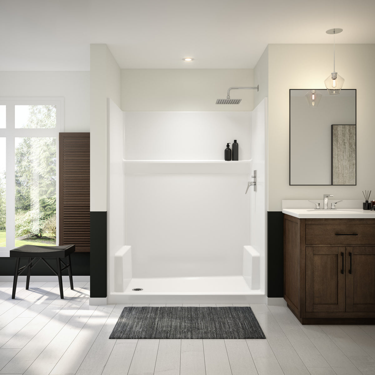Maax Icon SH6032X AFR Acrylx Alcove One-Piece Shower in White