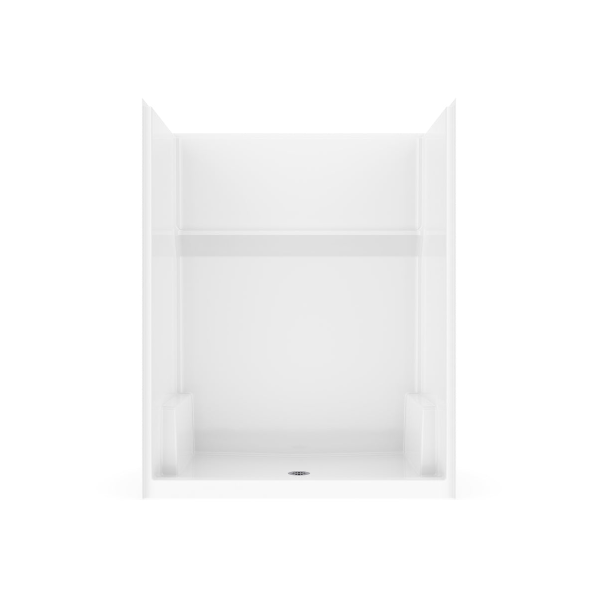 Maax Icon SH6034 Acrylx Alcove Center Drain One-Piece Shower in White - image 2