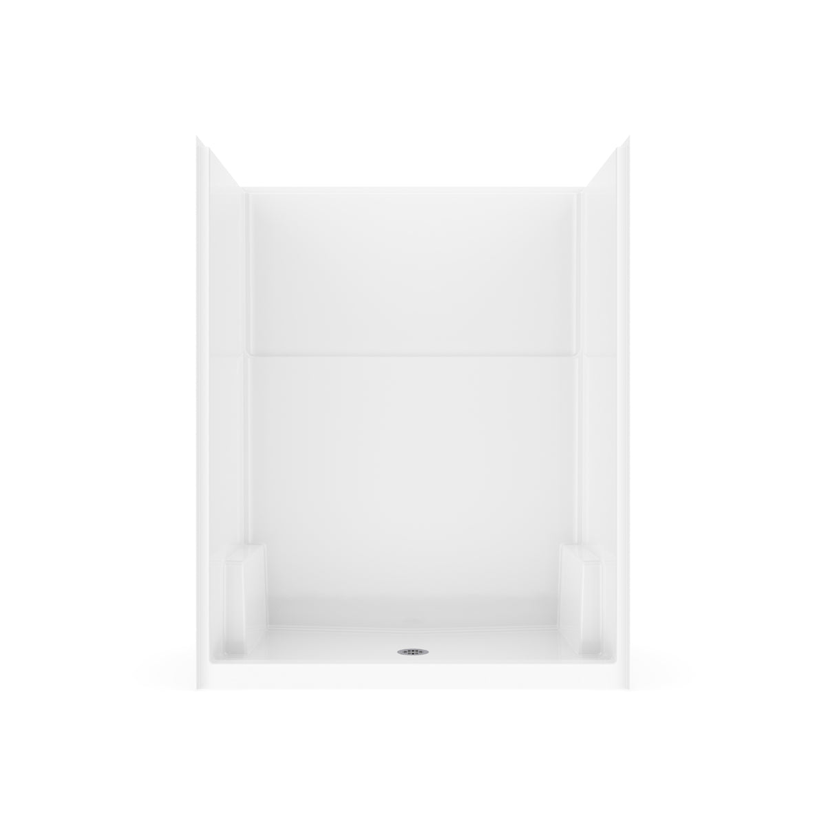 Maax Icon SH6036 AcrylX Alcove Center Drain One-Piece Shower in White - image 2