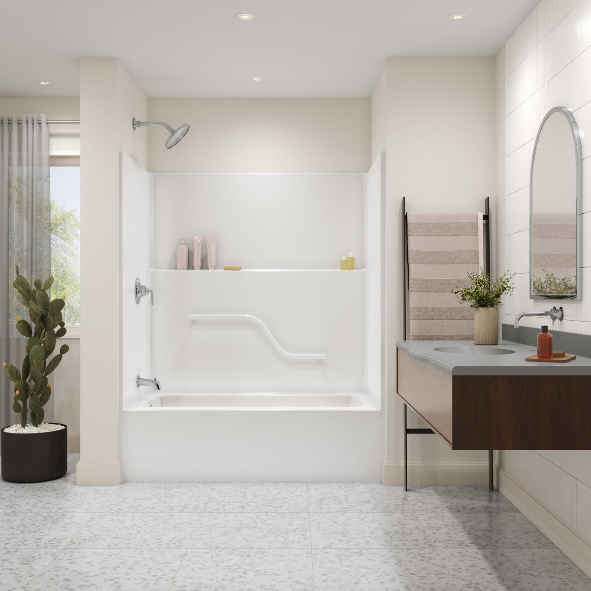Maax Icon TS6030 AcrylX Alcove One-Piece Tub Shower in White - image 4