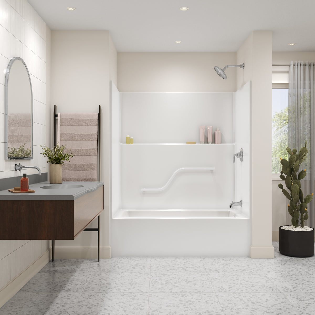 Maax Icon TS6030 AcrylX Alcove One-Piece Tub Shower in White - image 9