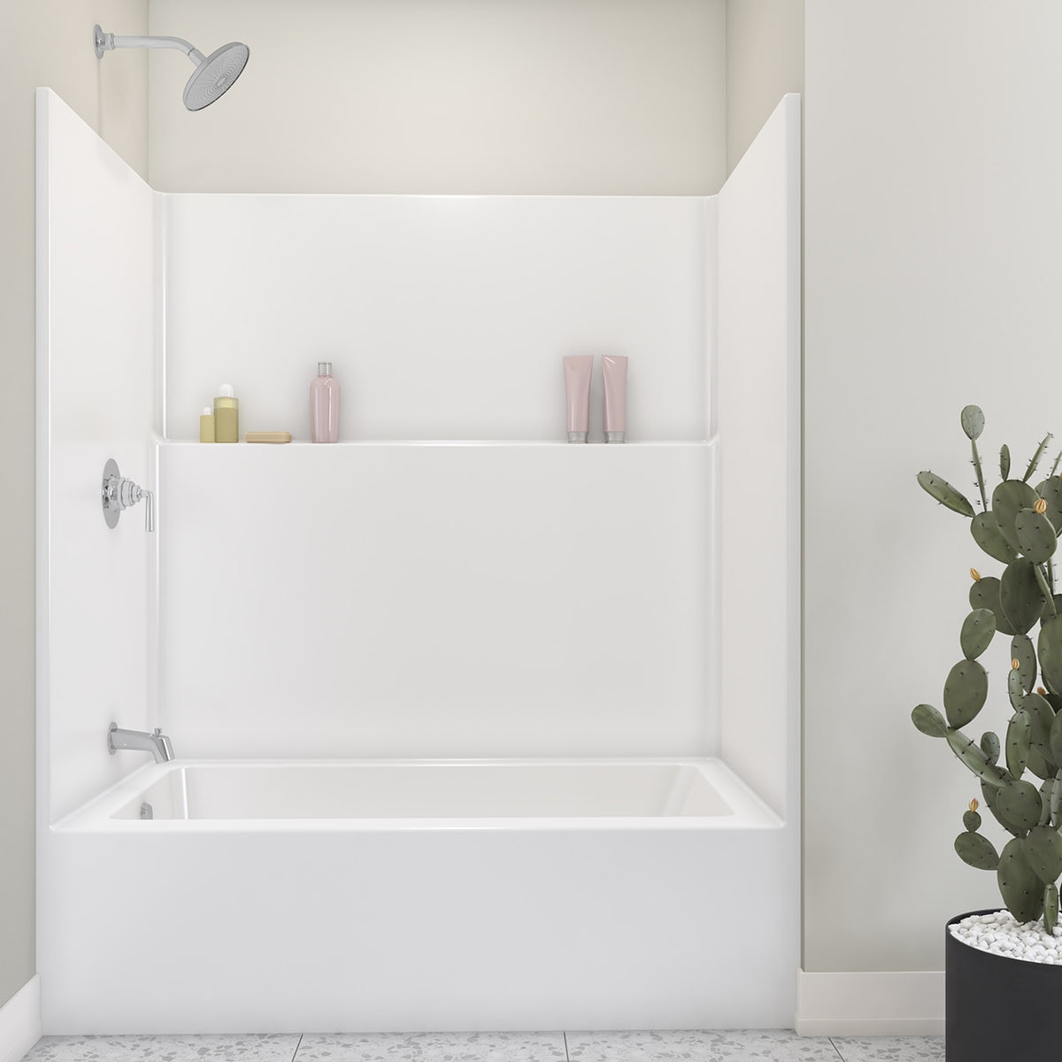 Maax Icon TS6036X AFR Acrylx Alcove One-Piece Tub Shower in White - image 3
