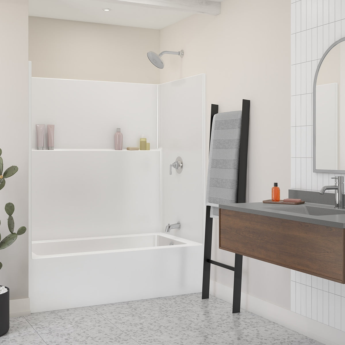 Maax Icon TS6036X AFR Acrylx Alcove One-Piece Tub Shower in White - image 6