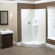 Maax Imperial II 39 x 39 AcrylX Corner Center Drain One-Piece Shower in White