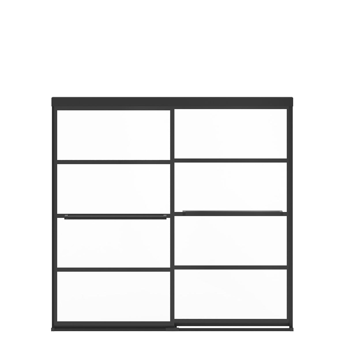 Maax Incognito 57 Shaker 56-59 x 56 3/4 in 8mm Bypass Tub Door for Alcove Installation with Shaker glass in Matte Black - image 3
