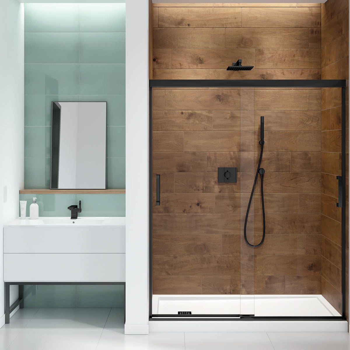 Maax Incognito 70 56-59 x 70 1/2 in 8mm Bypass Shower Door for Alcove Installation - image 11