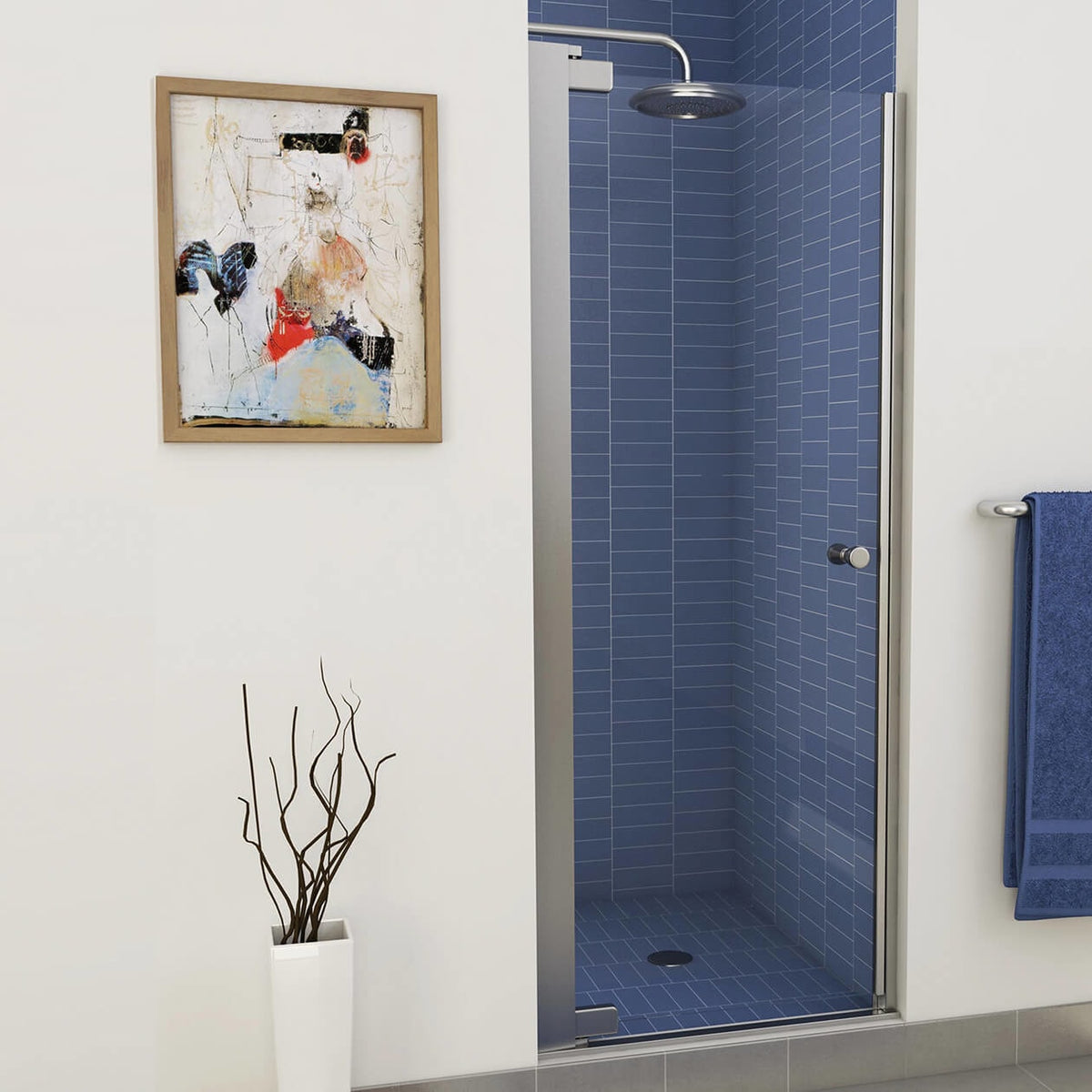 Maax Insight 28 ½-30 ½ x 67 in 6 mm Pivot Shower Door for Alcove Installation with Clear glass in Chrome