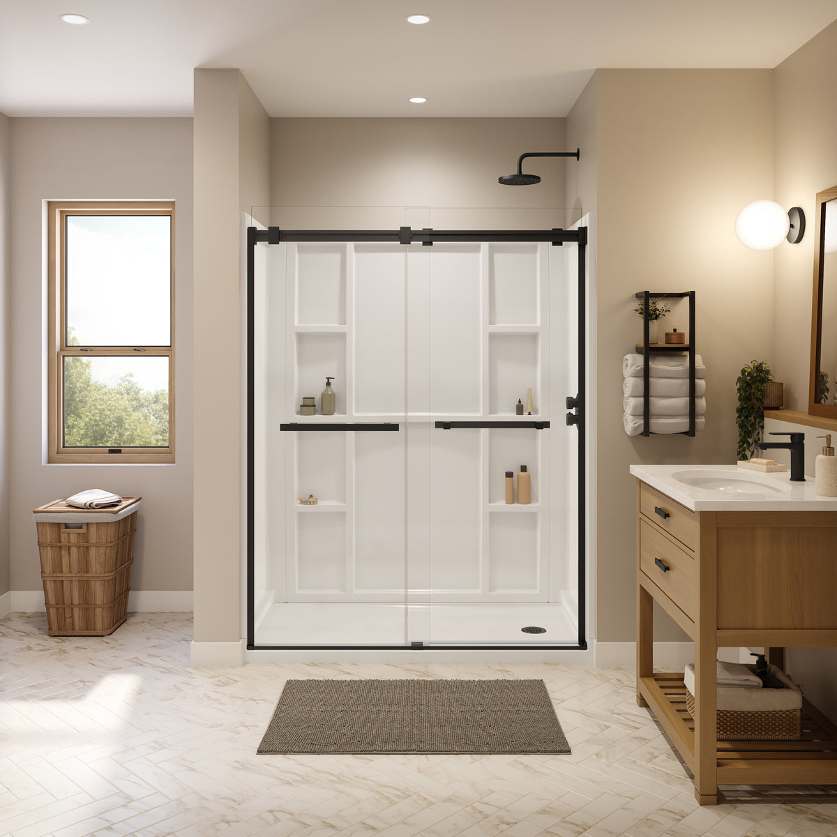 Maax Interflo 6030 Acrylic Alcove Five-piece Shower in White - image 6