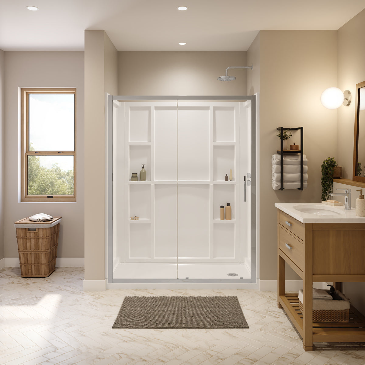 Maax Interflo 6030 Acrylic Alcove Shower Base in White - image 10