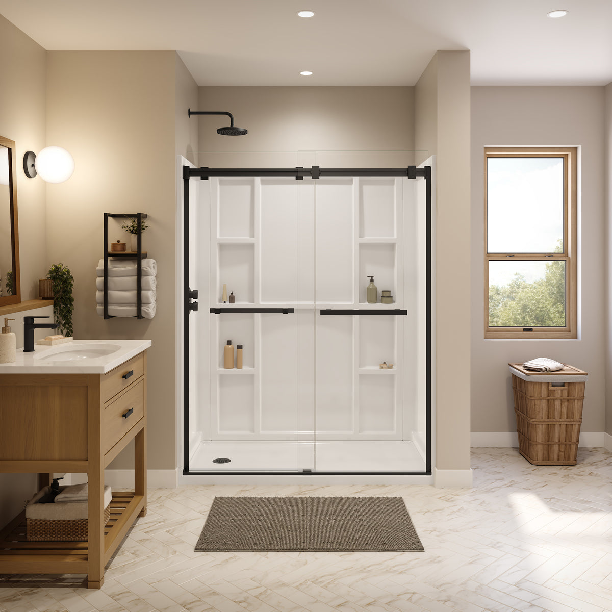 Maax Interflo 6030 Acrylic Alcove Shower Base in White - image 4