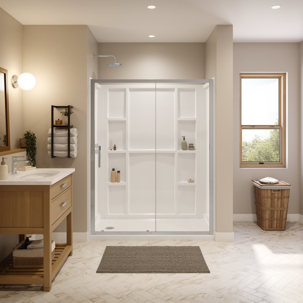 Maax Interflo 6030 Acrylic Alcove Shower Base in White - image 5