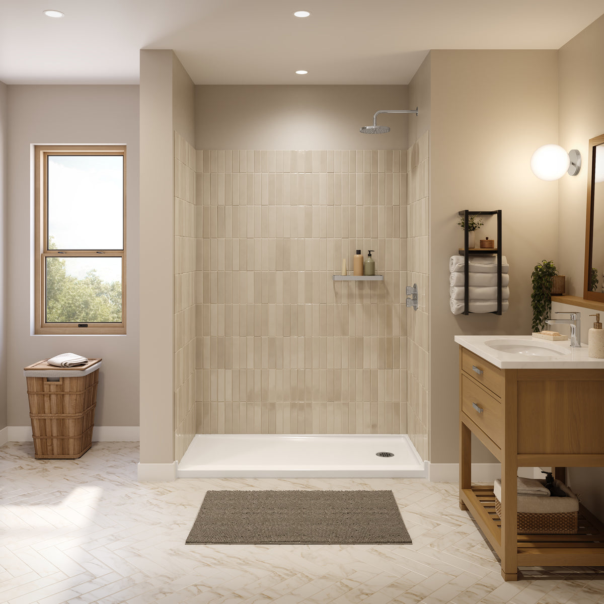 Maax Interflo 6030 Acrylic Alcove Shower Base in White - image 6