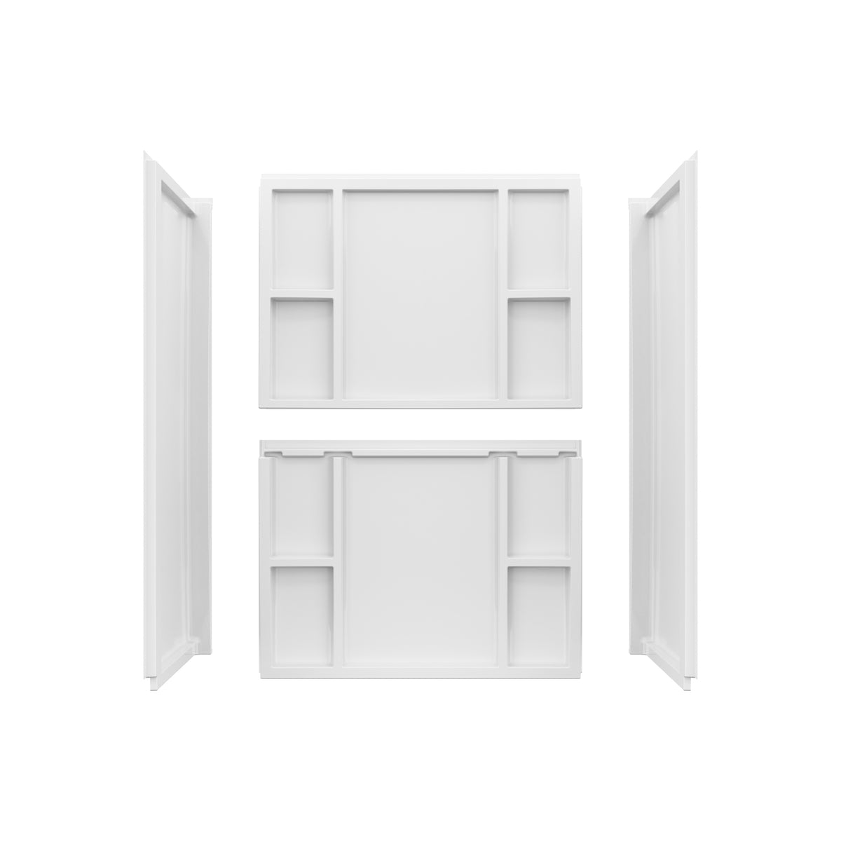 Maax Interflo 6030 Direct-to-stud 4-piece Alcove Shower Wall Kit in White - image 2
