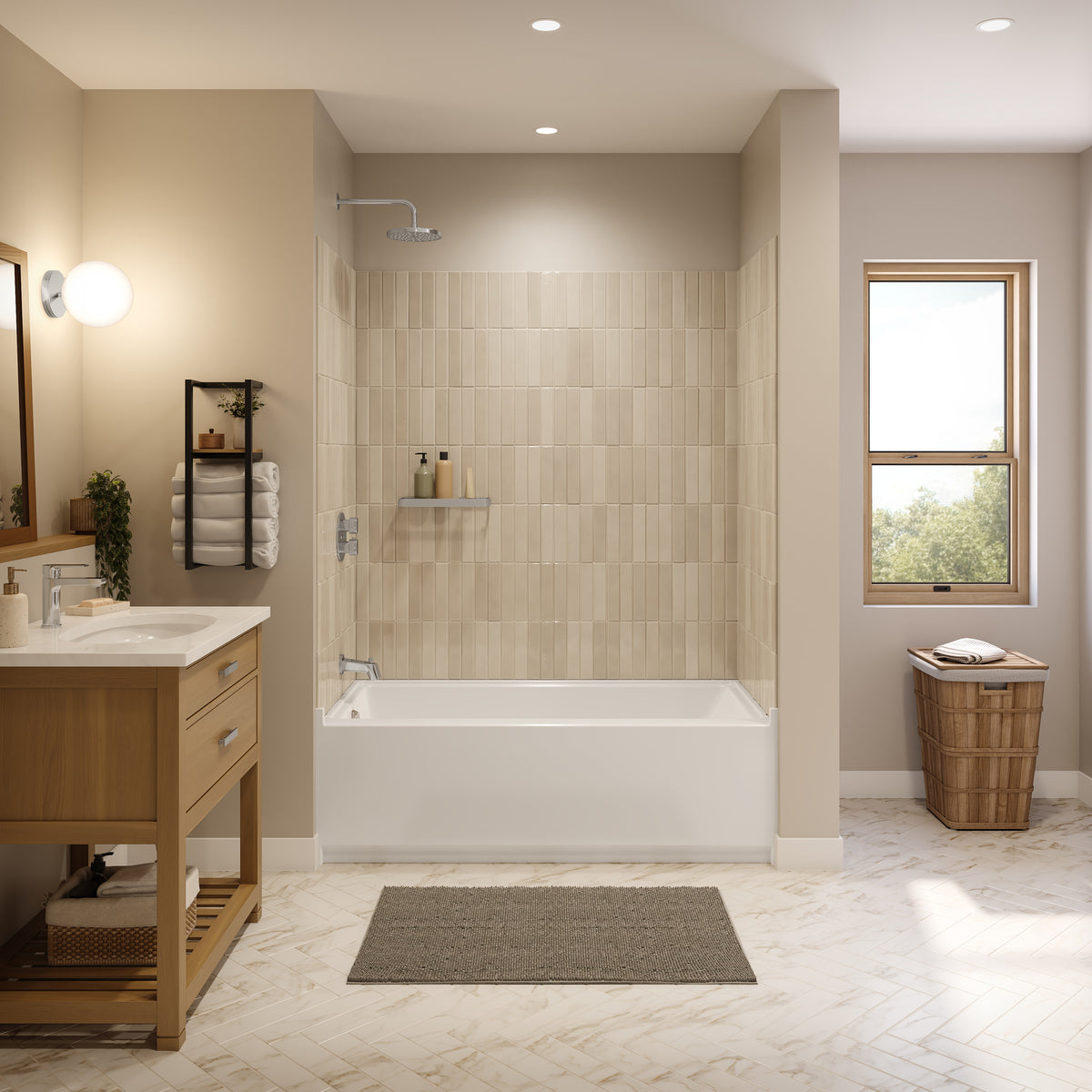 Maax Interflo 6030 IFS Acrylic Alcove Bathtub in White