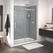 Maax Inverto 56-59 x 70 ½-74 in 8mm Bypass Shower Door for Alcove Installation