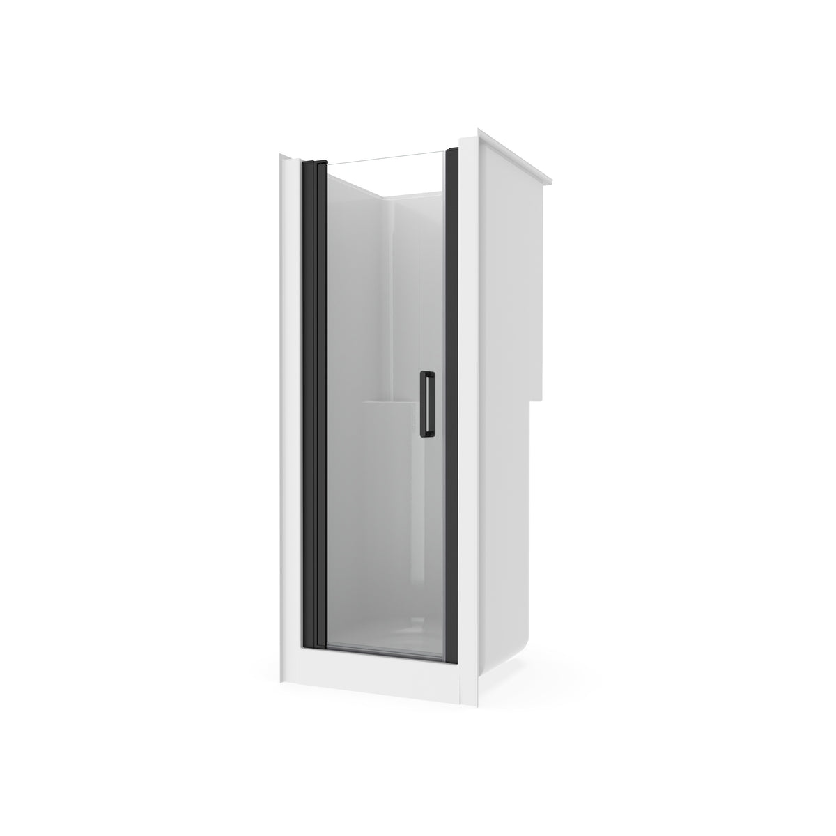Maax Jasmin Sleek DI 30 x 32 AcrylX Alcove Center Drain One-Piece Shower in White with Clear Shower Door - image 13