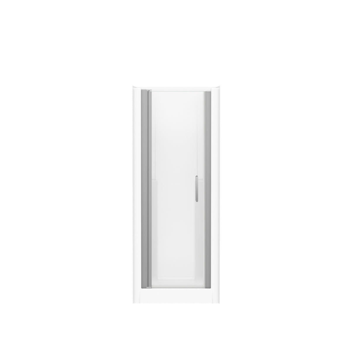 Maax Jasmin Sleek DI 30 x 32 AcrylX Alcove Center Drain One-Piece Shower in White with Clear Shower Door - image 2
