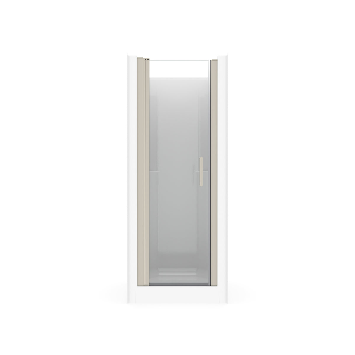 Maax Jasmin Sleek DI 30 x 32 AcrylX Alcove Center Drain One-Piece Shower in White with Clear Shower Door - image 7