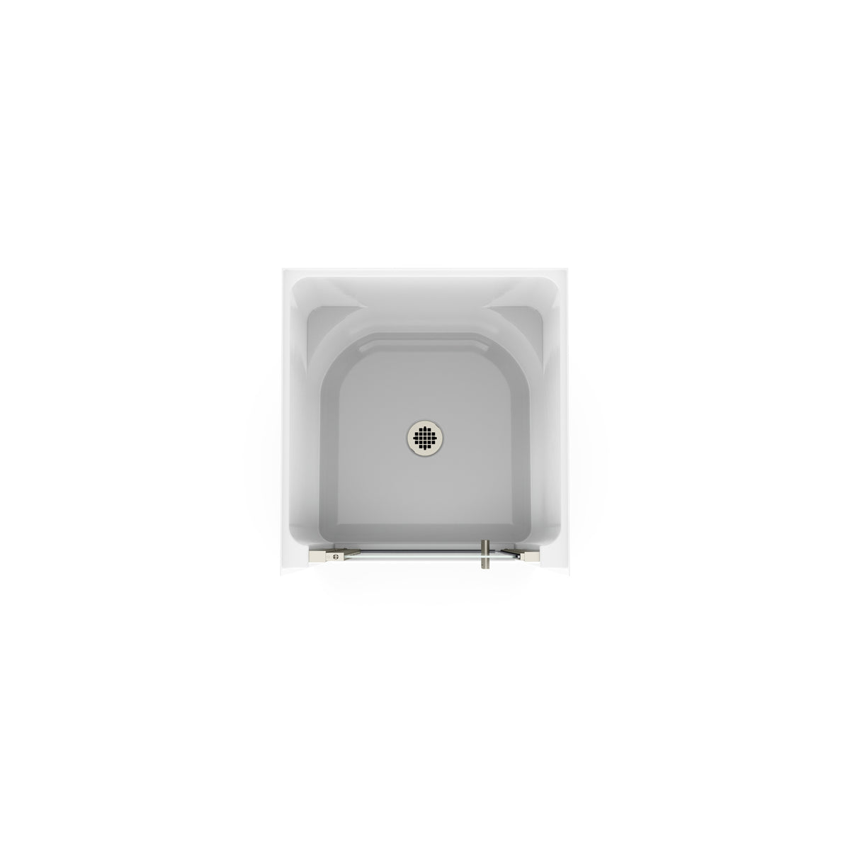 Maax Jasmin Sleek DI 30 x 32 AcrylX Alcove Center Drain One-Piece Shower in White with Clear Shower Door - image 9