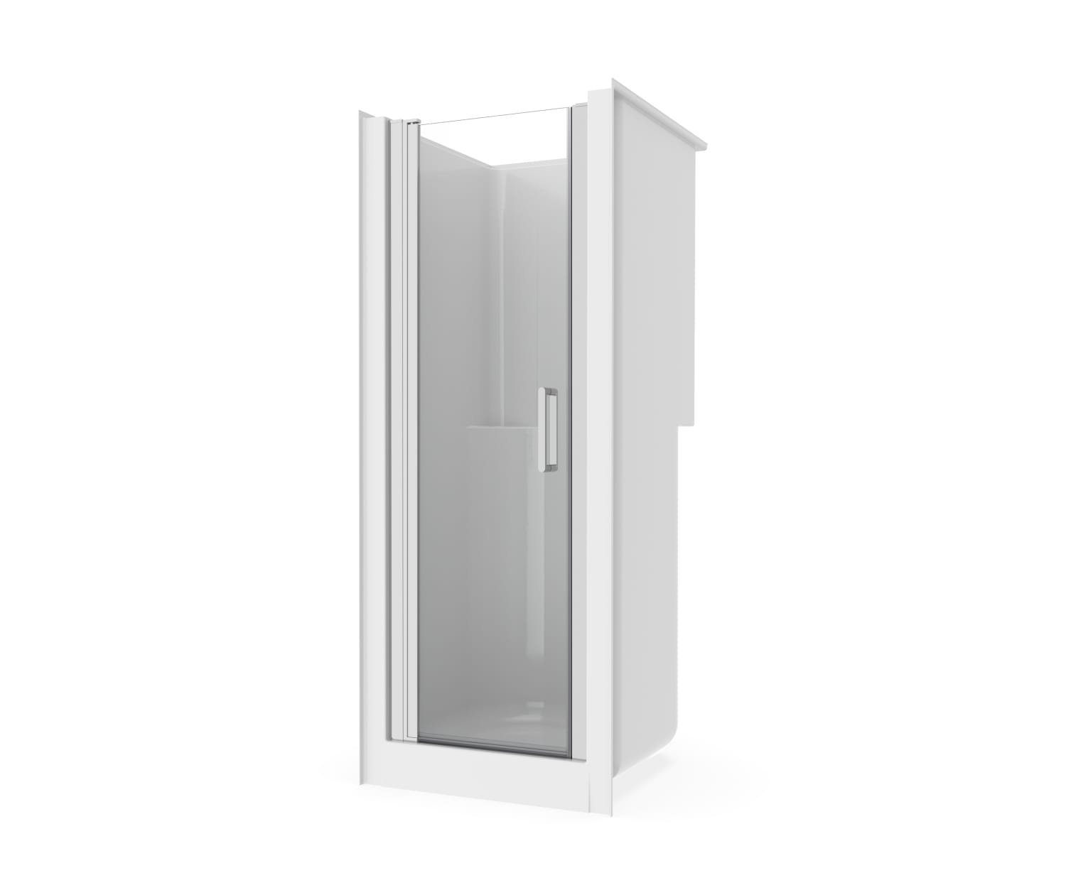 Maax Jasmin Sleek DI 30 x 32 AcrylX Alcove Center Drain One-Piece Shower in White 107574-000-002-102 - Plumbing Market