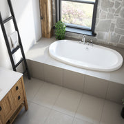 Maax Jazz 66 x 36 Acrylic Drop-in Center Drain Bathtub in White
