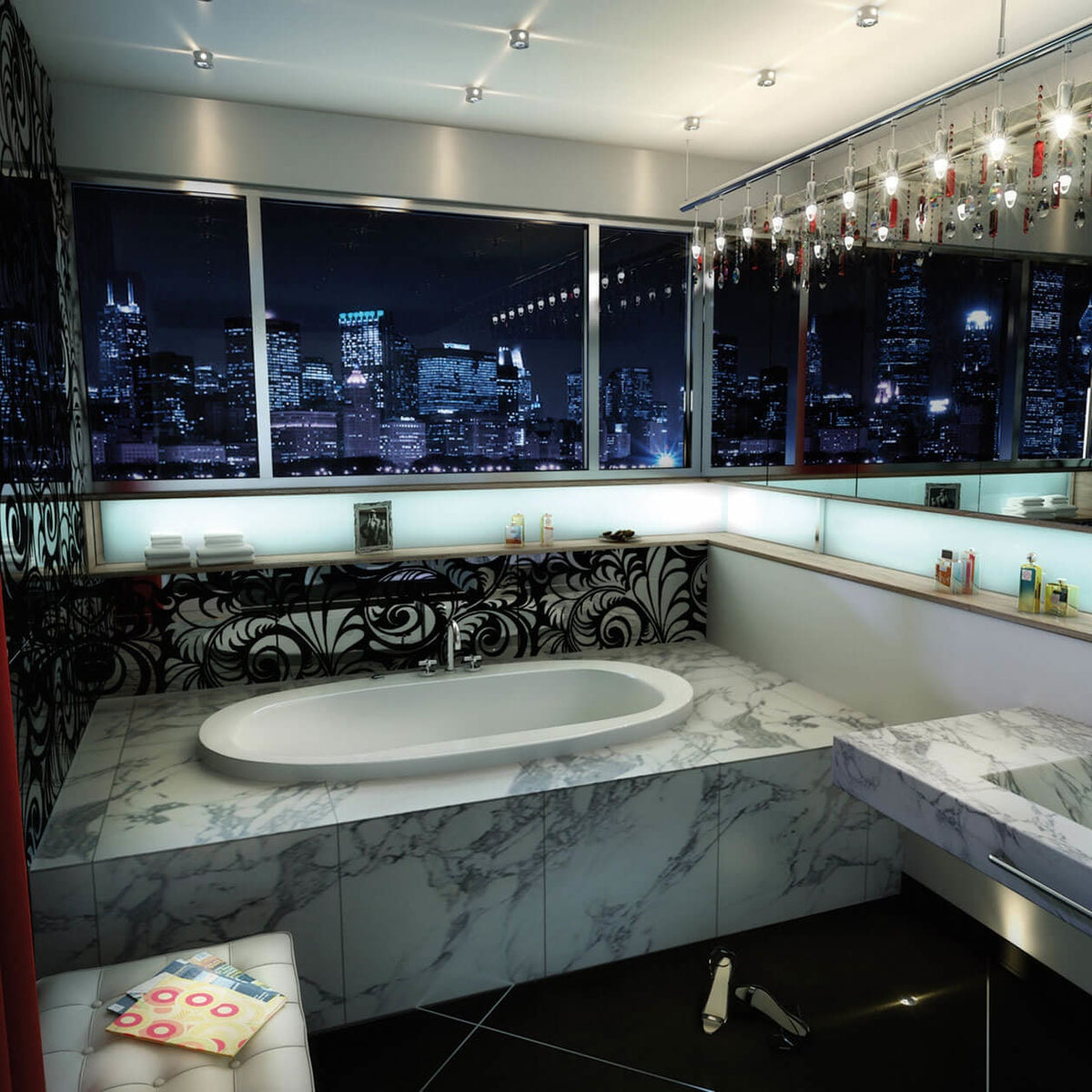 Maax Jazz 66 x 36 Acrylic Drop-in Center Drain Bathtub in White - image 3
