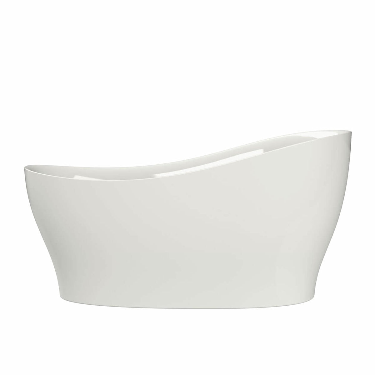Maax Joan 61 x 32 Acrylic Freestanding End Drain Bathtub in White with White Skirt - image 3