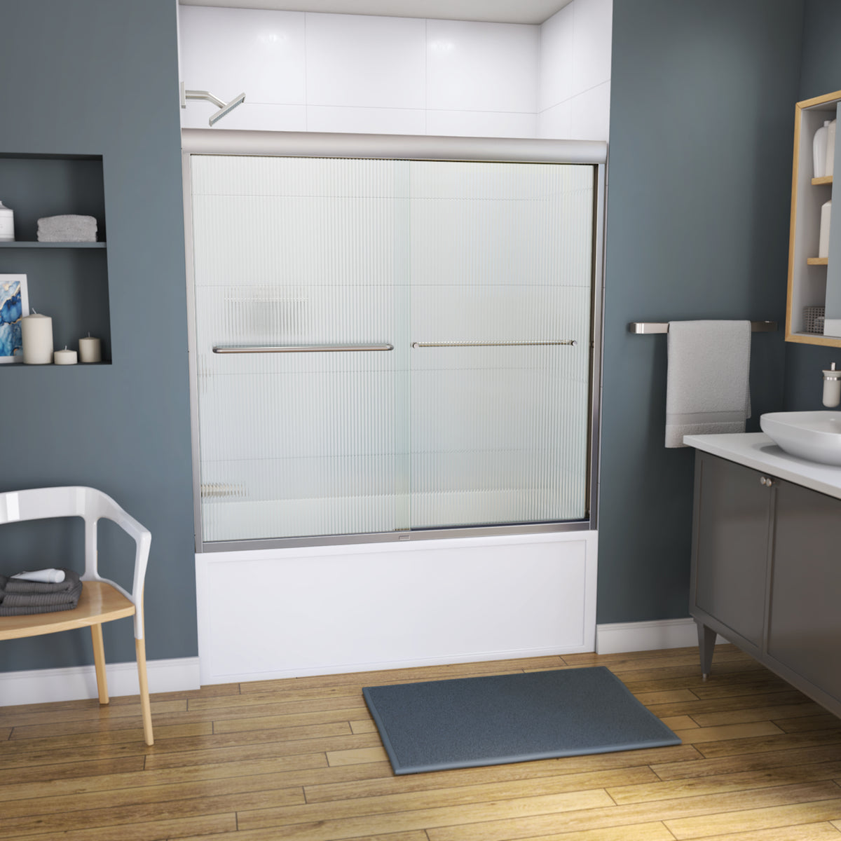 Maax Kameleon 55-59 x 57 in 6 mm Bypass Tub Door for Alcove Installation - image 24