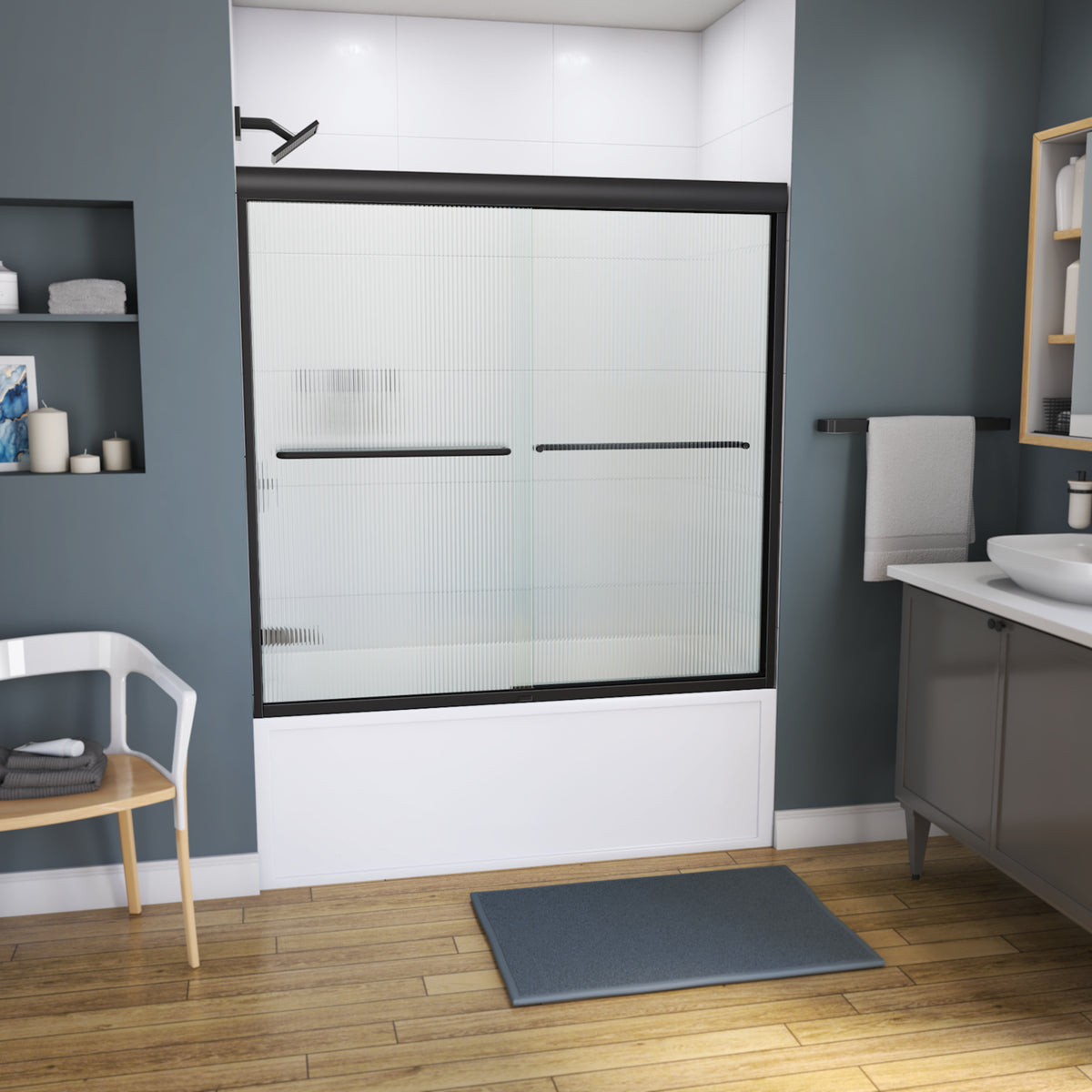 Maax Kameleon 55-59 x 57 in 6 mm Bypass Tub Door for Alcove Installation - image 28