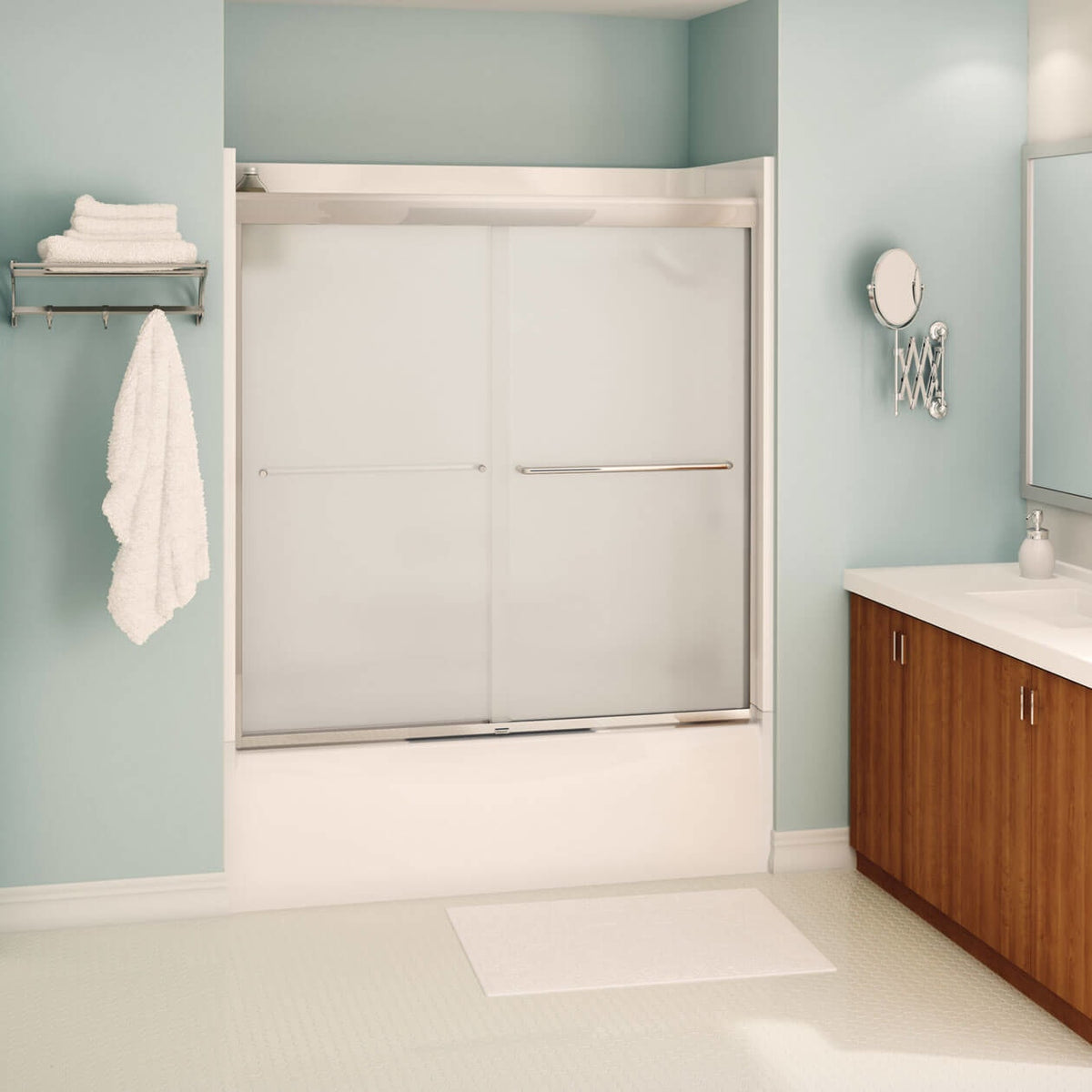 Maax Kameleon 55-59 x 57 in 6 mm Bypass Tub Door for Alcove Installation - image 32