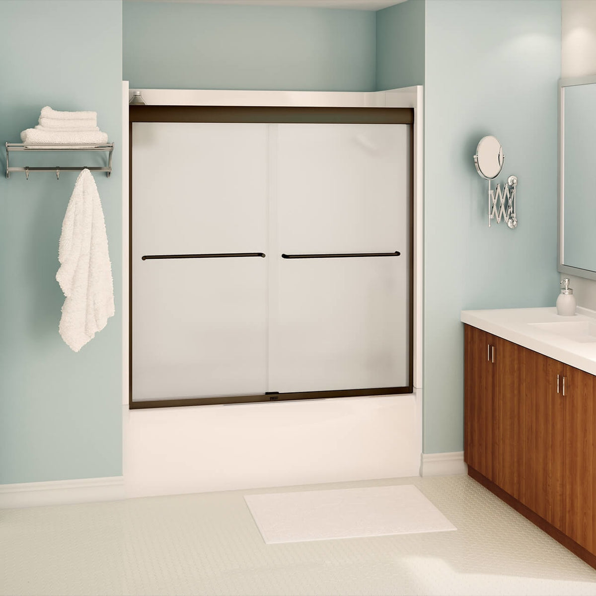 Maax Kameleon 55-59 x 57 in 6 mm Bypass Tub Door for Alcove Installation - image 36