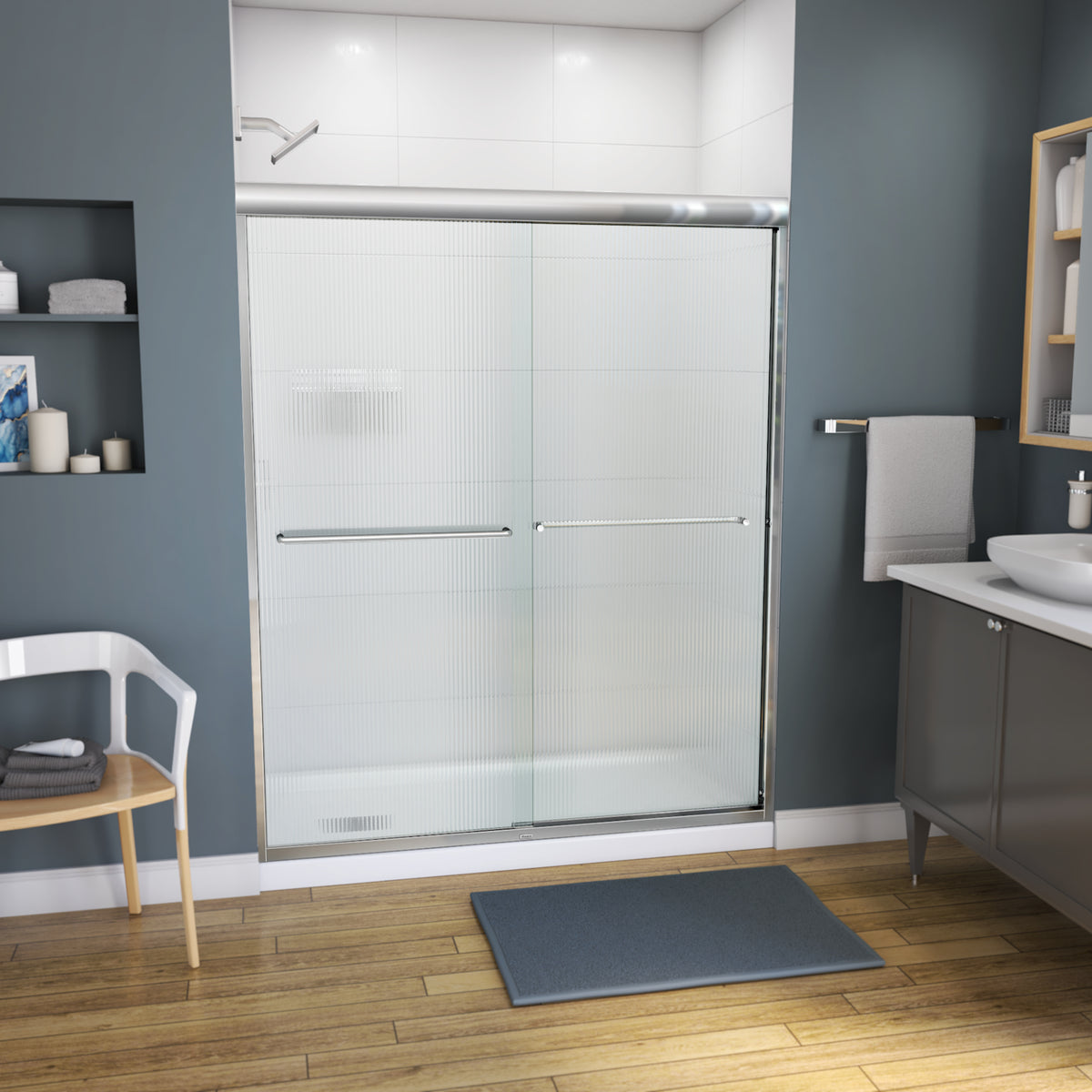 Maax Kameleon 55-59 x 71 in 6 mm Bypass Shower Door for Alcove Installation - image 16