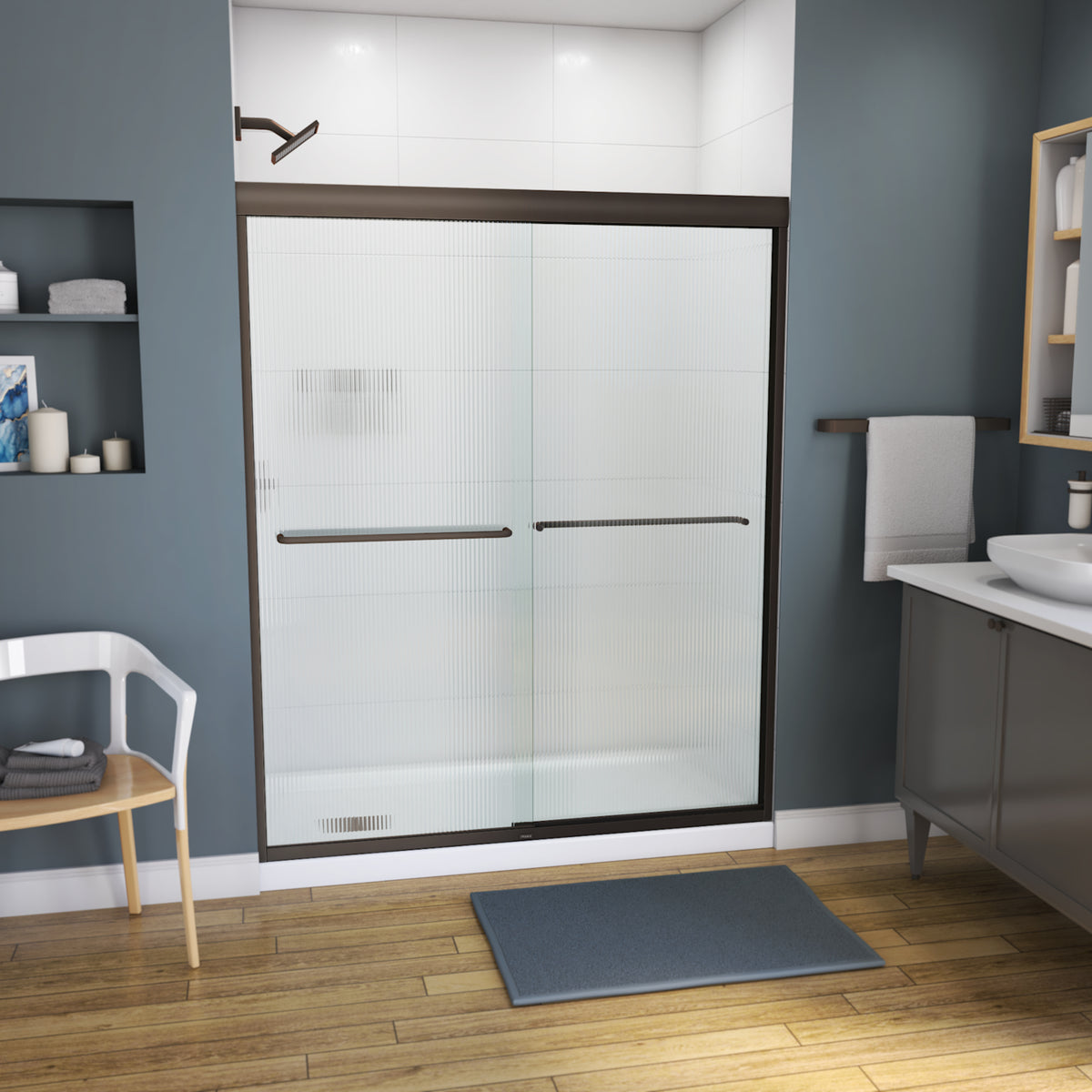 Maax Kameleon 55-59 x 71 in 6 mm Bypass Shower Door for Alcove Installation - image 20